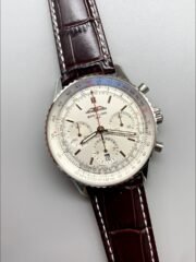Breitling Navitimer B01 Chronograph 43 White Dial – 904L Steel Casing (1;1Super Clone) - Image 3