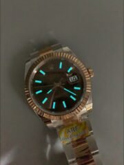 Rolex Datejust 41MM Two Tone Rose Gold Plating Brown Dial Watch(1:1Super Clone ) - Image 11