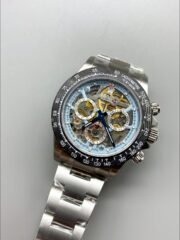 Rolex Daytona Artisans De Geneve Stainless Steel Watch Black Carbon Bezel Watch(1:1Super Clone ) - Image 4
