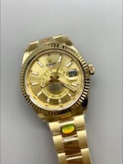 Rolex Sky-Dweller REF# 336935 Gold Dial Watch in Yellow Gold 904L Steel Case (1:1Super Clone) - Image 3