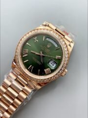 Rolex Day Date Presidential 18K Rose Gold Watch 40MM – Olive Green Dial(1:1Super Clone) - Image 2