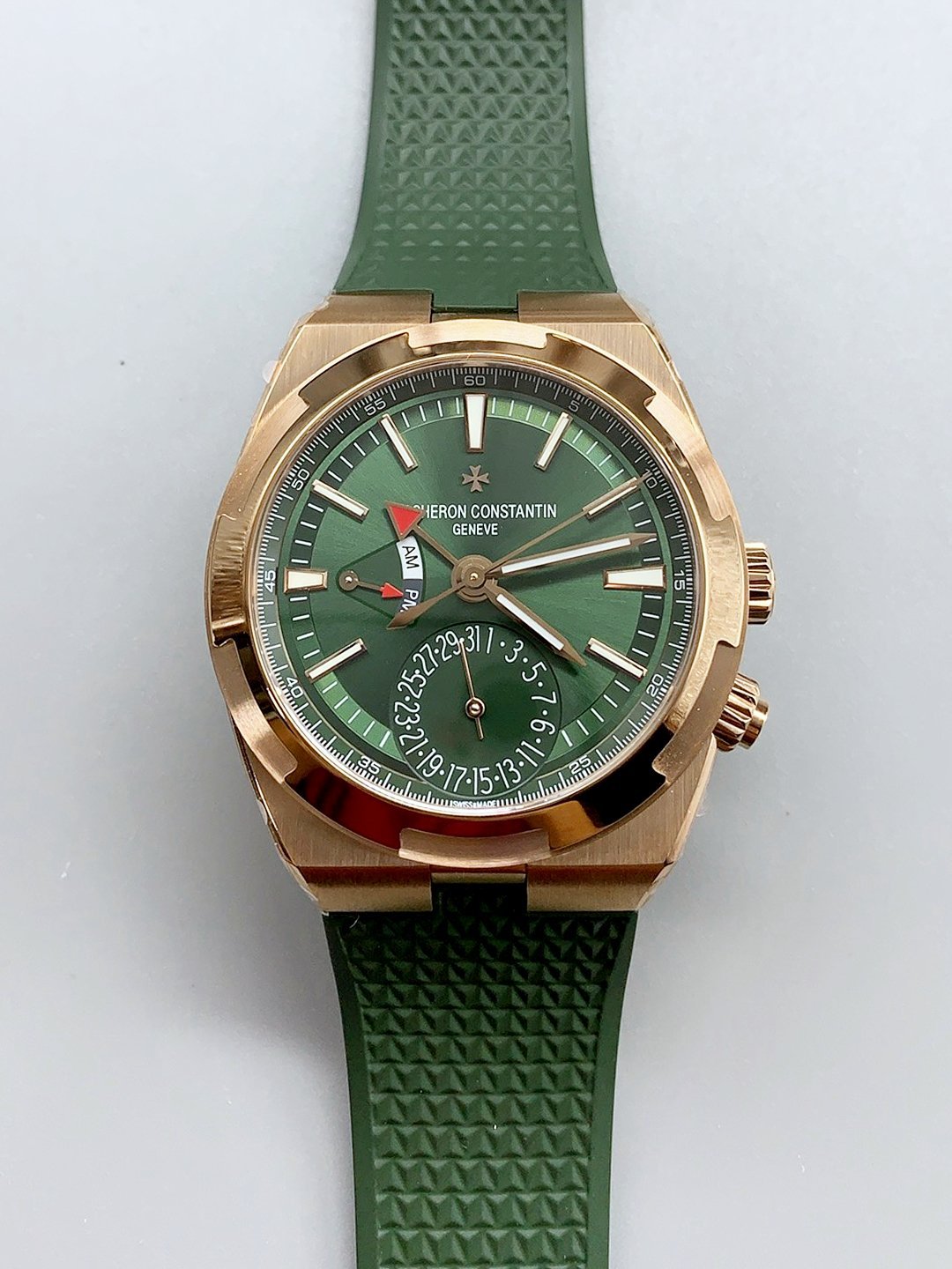 Vacheron Constantin Overseas Dual Time Rose Gold Green Dial(1:1Super Clone)