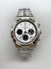 Vacheron Constantin Overseas Chronograph White Dial – Stainless Steel Strap(1:1Super Clone)