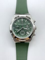Vacheron Constantin Overseas Chronograph 904L Steel Green Dial – Rubber Strap(1:1Super Clone)