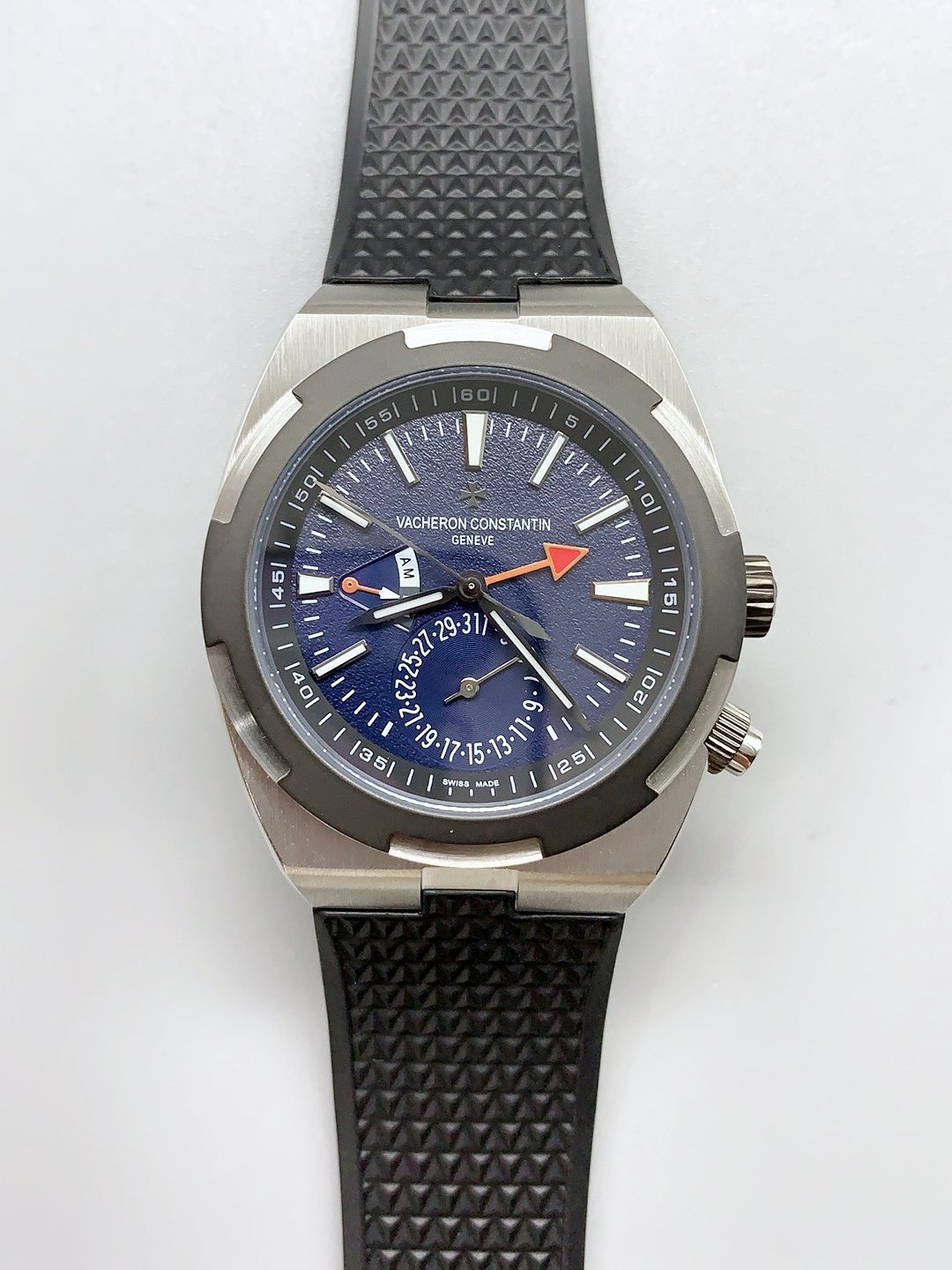 Vacheron Constantin Overseas Dual Time Titanium Watch in Blue Dial(1:1Super Clone)