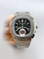 Patek Philippe Nautilus 5980 Chronograph Steel Case in Black Dial (1:1Super Clone)