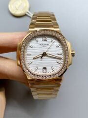 Patek Philippe Nautilus 7118R 35MM Rose Gold White Dial(1:1Super Clone)