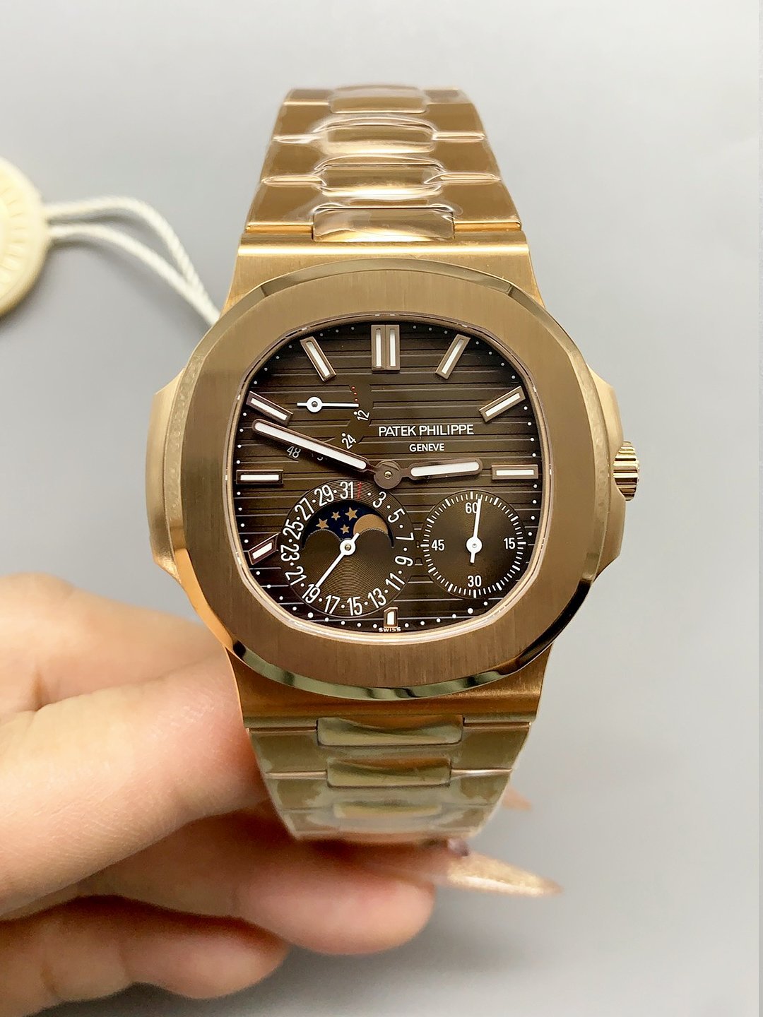 1月19日-3-1.jpg Patek Philippe Nautilus 5712/R Brown Dial Gold Strap(1:1Super Clone) - Image 1