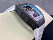 Replica Richard Mille RM055 NTPT Carbon Fiber Light Blue Skeleton Dial Super Clone Watch - Image 6
