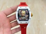 Richard Mille RM 88 Smiley Automatic Tourbillon Watch Replica, Red Rubber Strap - Image 3