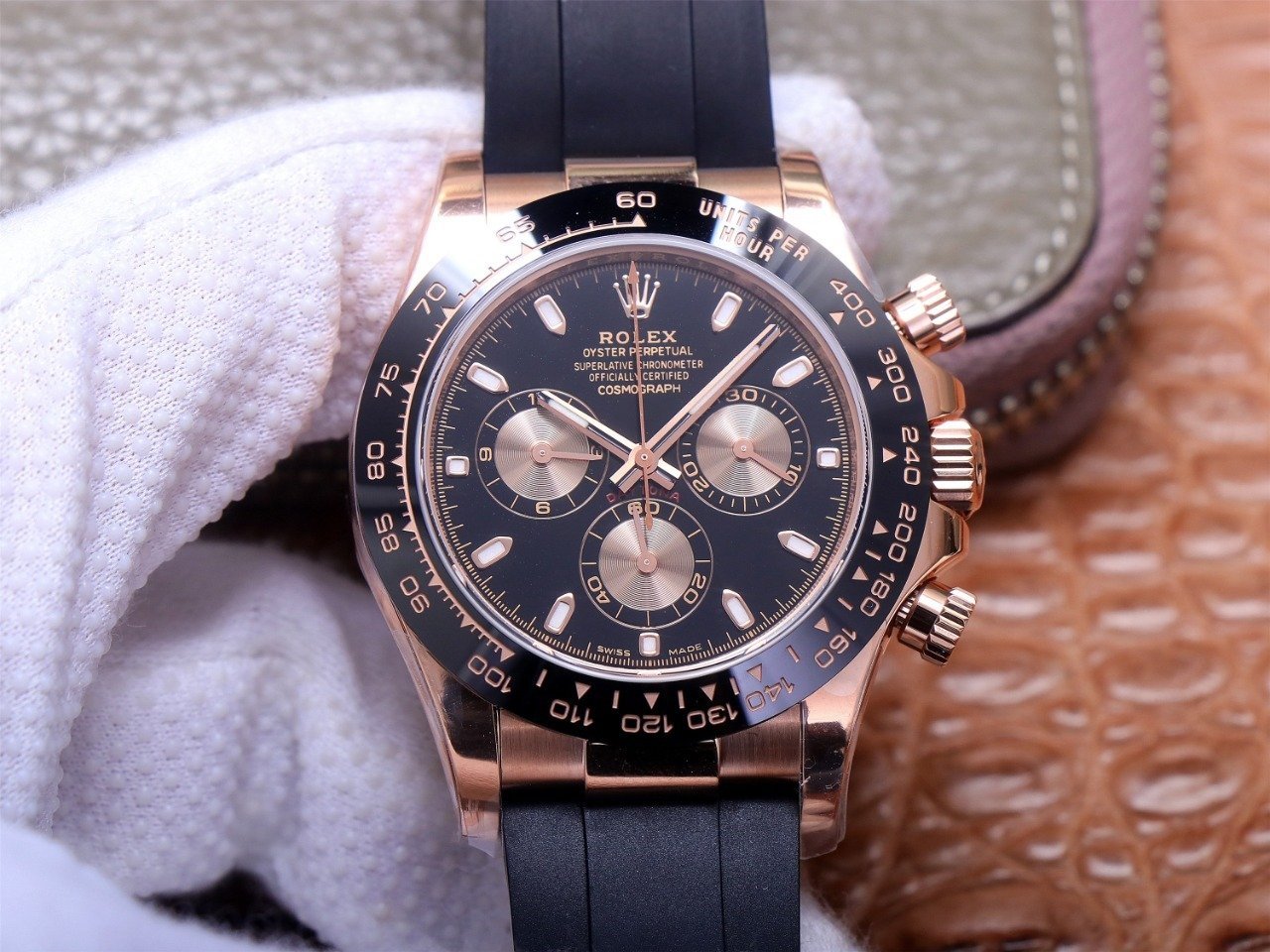 ROLEX DAYTONA 116515LN EVEROSE CERACHROM ORIGINAL CAL.4130