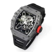Richard Mille RM 35-01 Rafael Nadal Replica Swiss Watch – Skeleton Dial, NTPT Carbon Case, Black Rubber Strap - Image 2