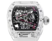 Richard Mille RM38-02 Tourbillon Replica Watch with Crystal Case - Pink Theme - Image 5