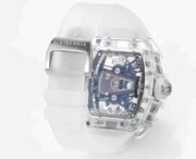 Richard Mille RM38-02 Tourbillon Replica Watch with Crystal Case - Pink Theme - Image 9