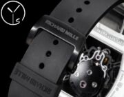Best Swiss Replica Richard Mille RM52 Skull Tourbillon Watch with Rubber Strap - Image 7