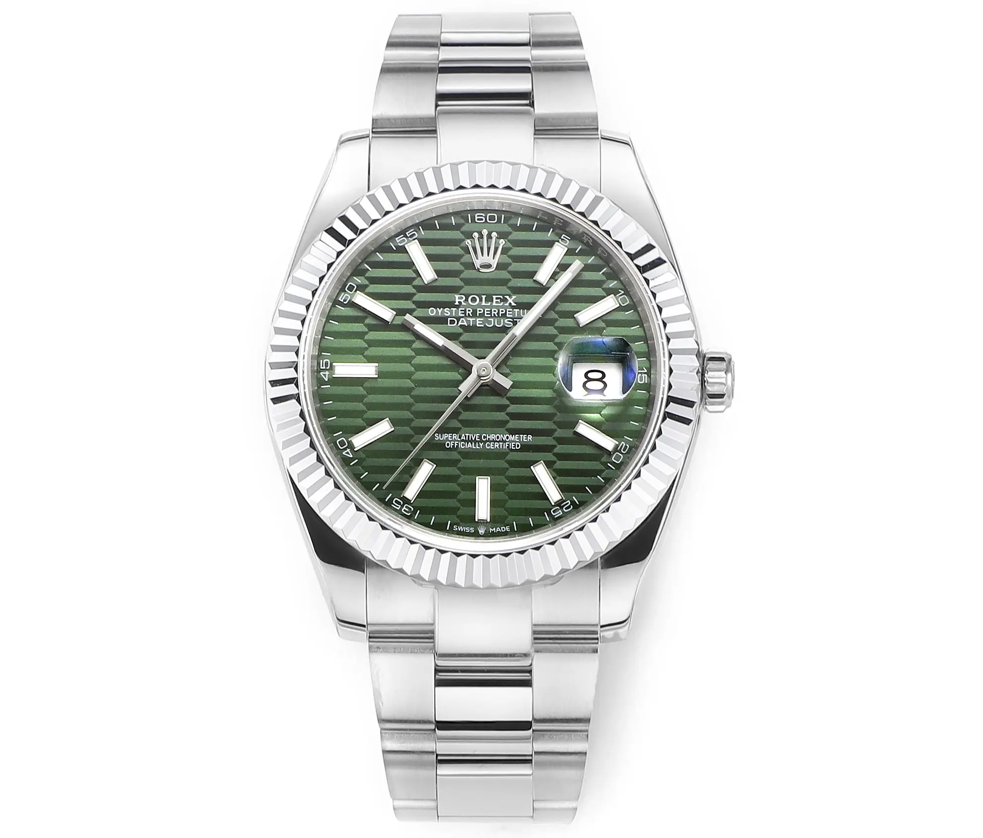 src_0-124.webp Rolex Datejust 41mm Green Fluted Bezel - Image 1