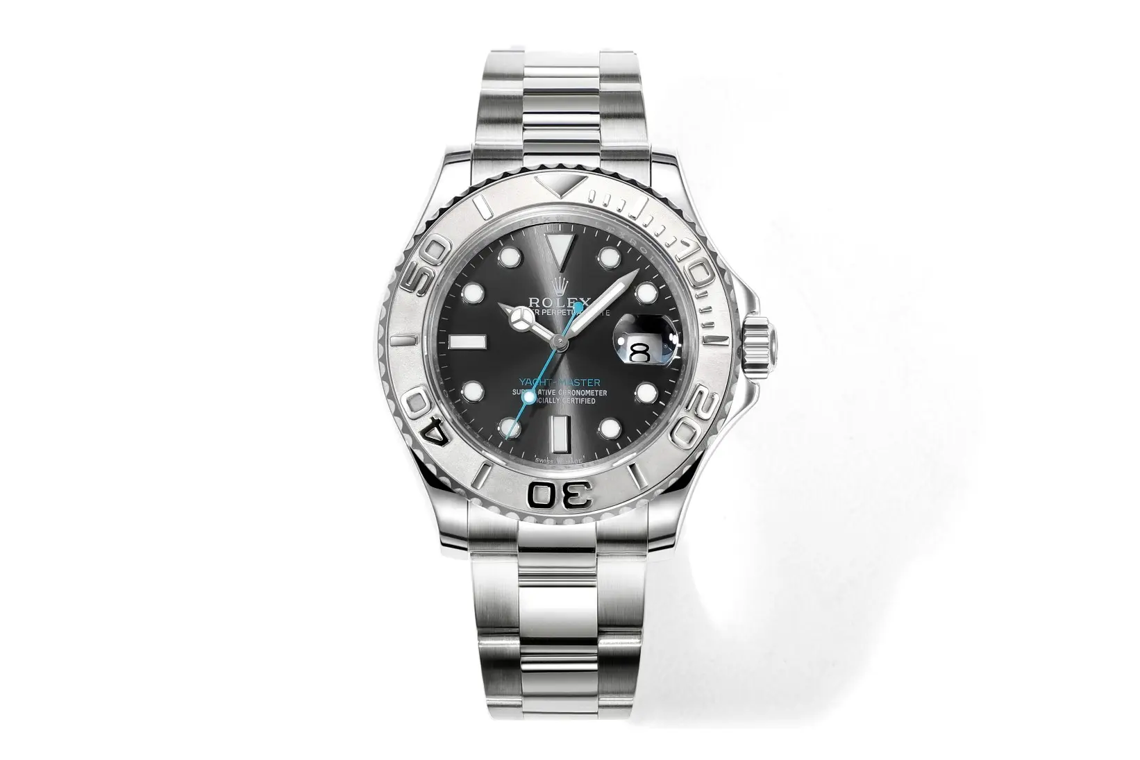 src_0-143.webp Rolex Yacht-Master 42 Stainless Steel Watch with Black Dial - Image 1