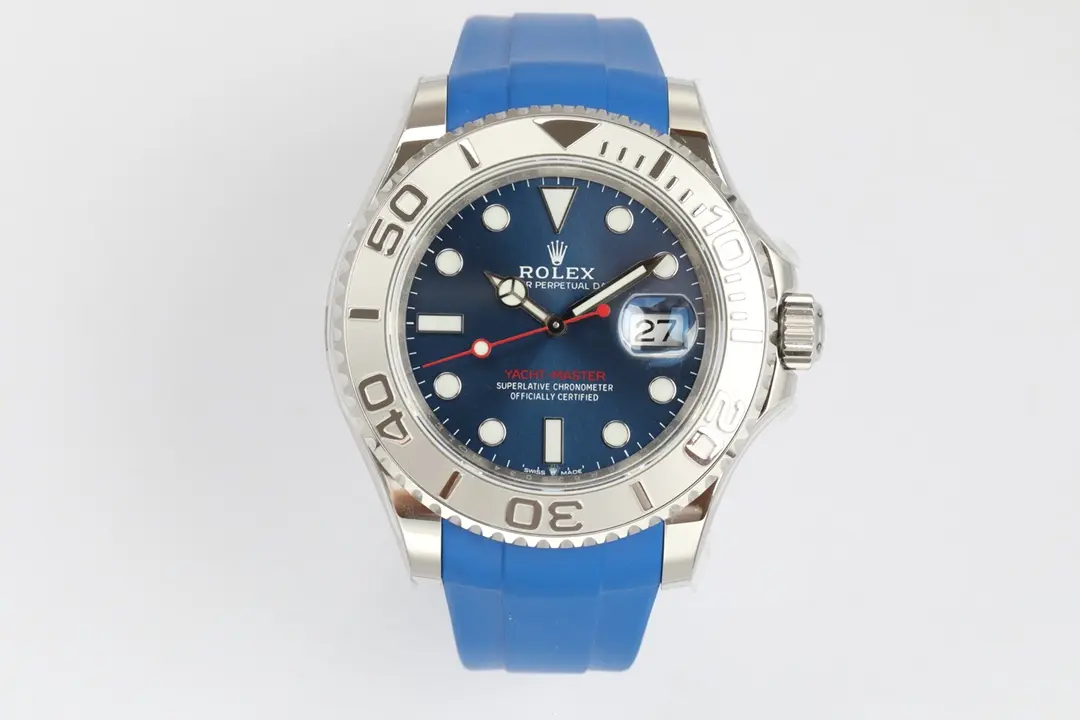 src_0-151.webp Rolex Yacht-Master 42 Blue Dial Stainless Steel Case with Blue Rubber Strap - Image 1