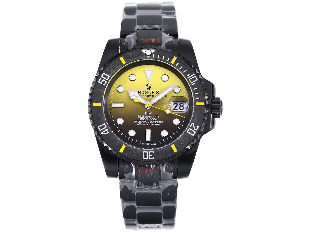 Rolex Submariner PARAKEET – Custom Gradient Green Dial, Black Carbon Fiber Bezel, 904L Stainless Steel