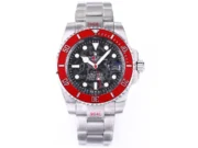 Rolex Submariner PARAKEET – Custom Black Gradient Green Dial with Red Bezel – 904L Stainless Steel by Official Store