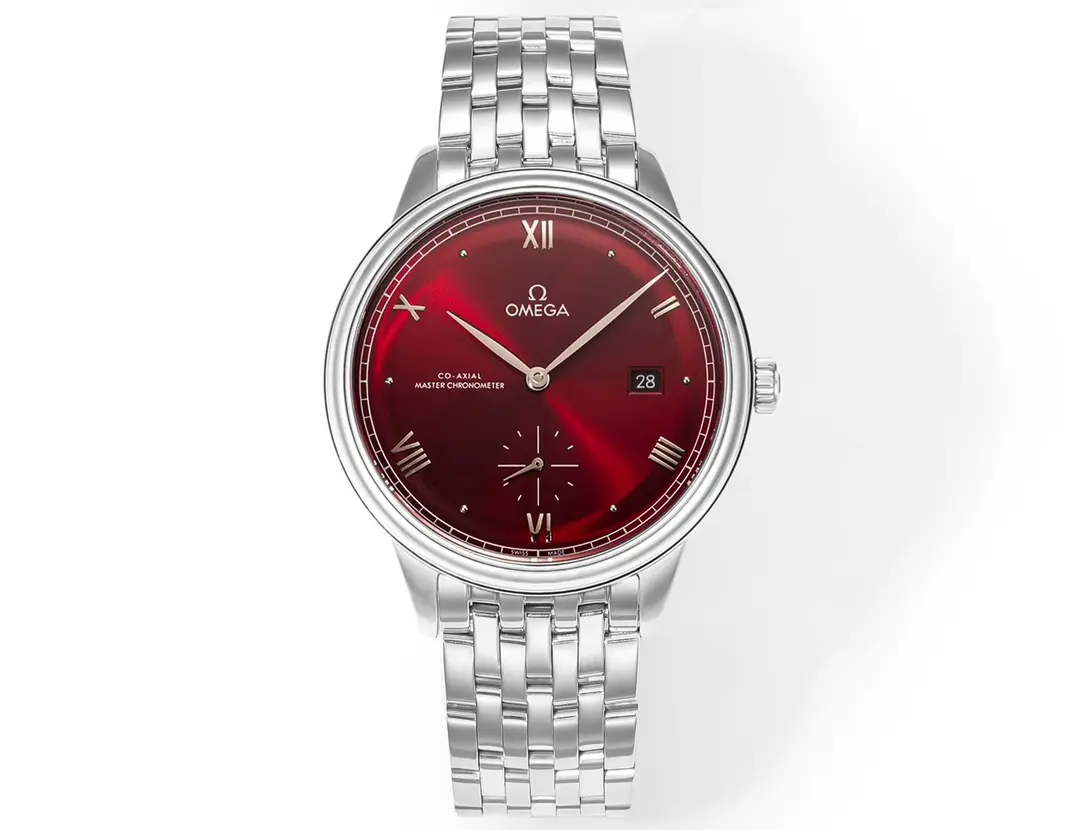 src_0-2.webp Omega De Ville Prestige Red Dial Steel - Image 1