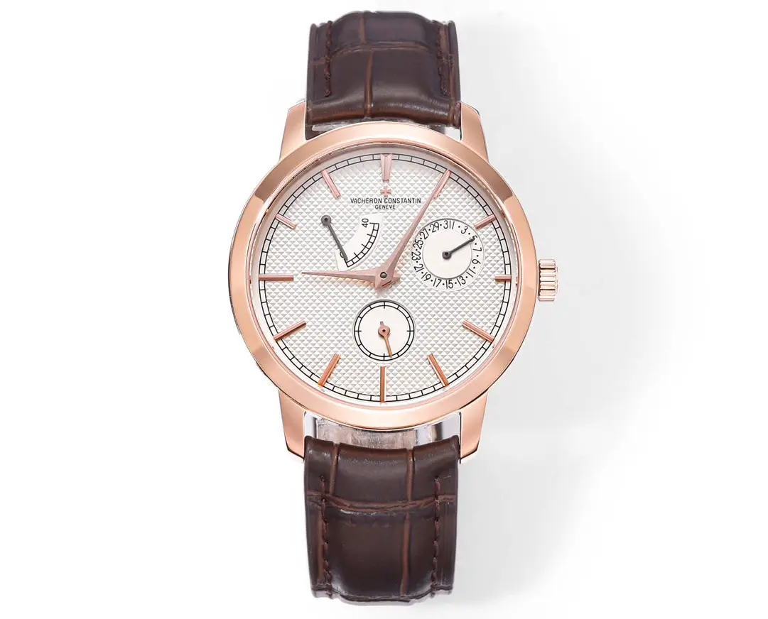 Vacheron Constantin Traditionnelle 83520/000R-9909 Rose Gold with Brown Leather Strap