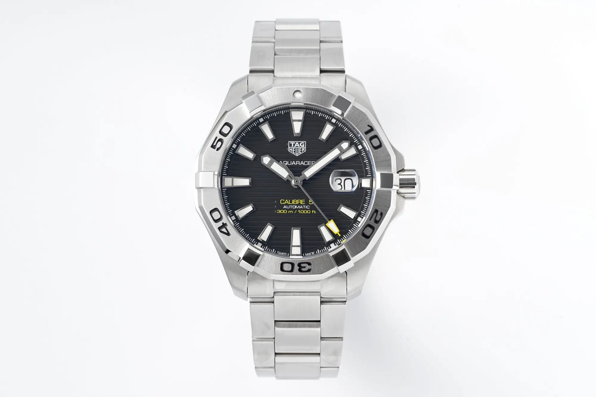 TAG Heuer Super Autavia – Silver Stainless Steel, Black Dial, Formal & Casual Style, 100m Waterproof, SW200 Movement