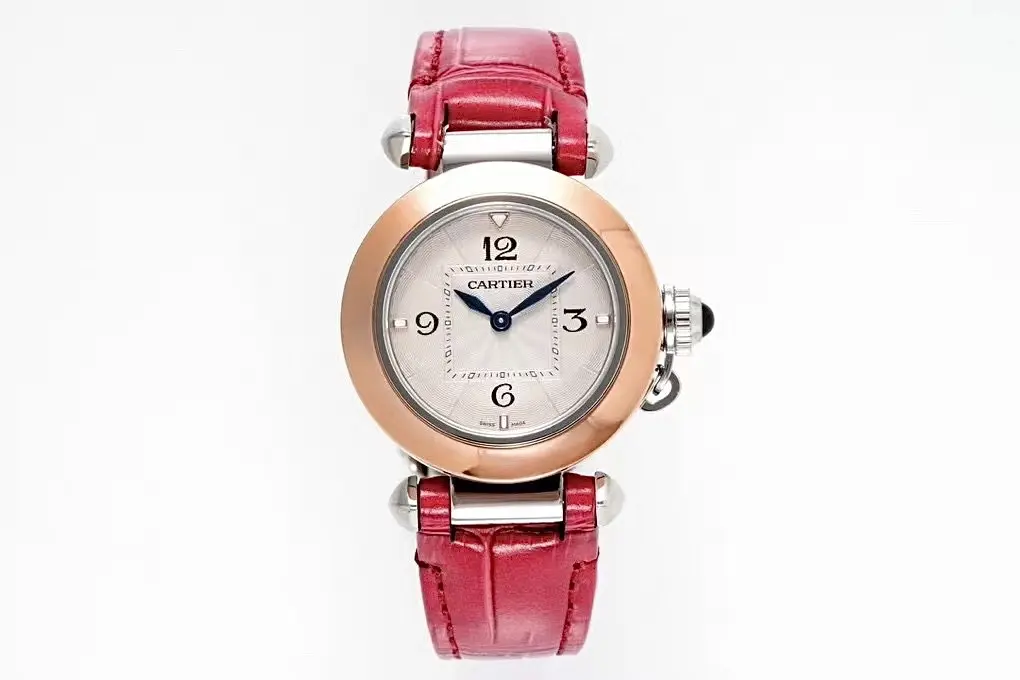 src_0-48.webp Cartier Pasha de Cartier Ladies Watch Red Leather - Image 1