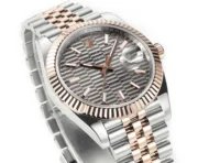 Rolex Datejust 41mm Watch with Platinum Bezel, Grey Dial - Image 3