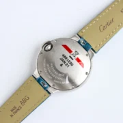 Cartier Ballon Bleu 33mm Blue Leather Watch – High-Quality Cartier - Image 5