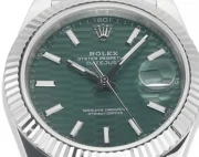 Rolex Datejust 41mm Green Dial Stainless Steel Oyster Bracelet - Image 6