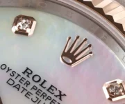 Rolex Datejust 41mm Watch – Two-Tone Stainless Steel and Rose Gold with Pink Dial, Diamond Markers - Image 6