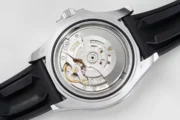 Rolex Yacht-Master 42mm Platinum Case Watch with Diamond & Amethyst Bezel and Black Rubber Strap - Image 8