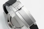 Rolex Yacht-Master 42mm Platinum Case Watch with Diamond & Amethyst Bezel and Black Rubber Strap - Image 9