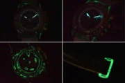 Rolex Daytona Custom Carbon Fiber Night Glow Case Watch – Black with Rainbow Bezel, Beige Strap - Image 9