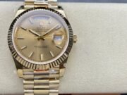 Day Date Rolex Weekly Journal 18K Gold Plated counter weight(Full gold daydate)
