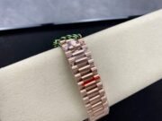 Day Date Rolex Weekly Journal Champaign 18K Gold Plated counter weight(rose gold diamonds daydate) - Image 9
