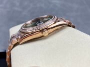 Day Date Rolex Weekly Journal Champaign 18K Gold Plated counter weight(rose gold diamonds daydate) - Image 7