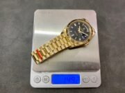 Day Date Rolex Weekly Journal 18K Yellow Gold Plated counter weight(Black dial gold daydate) - Image 10