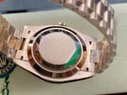 Day Date Rolex Weekly Journal Champaign 18K Gold Plated counter weight(rose gold diamonds daydate) - Image 8