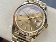 Day Date Rolex Weekly Journal 18K Gold Plated counter weight(Full gold daydate) - Image 5