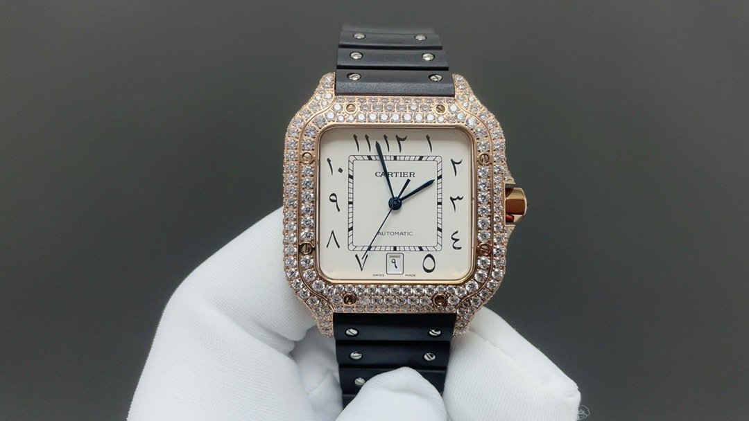 1:1 Super Clone Cartier Santos Middle East Full Diamond