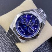 1:1 Super Clone Overseas Chronograph No-Date Blue Dial - Image 9