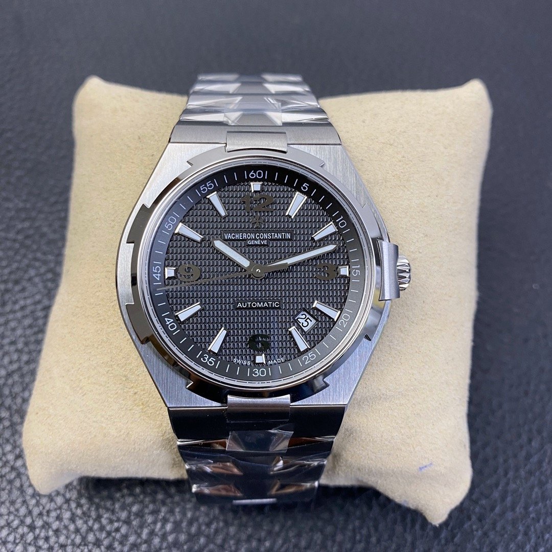 1:1 Super Clone Vacheron Constantin Overseas Steel Band Black Dial