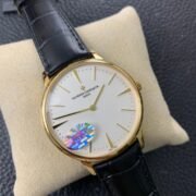 1:1 Super Clone Vacheron Constantin Gold Vacheron Heritage Two-Hand Watch - Image 9